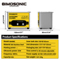 BIMOSONIC Professional Compact Ultrasonic Cleaner (0.8L - 2L) | 40kHz High-Frequency Parts & Jewelry Washer – product details image 3