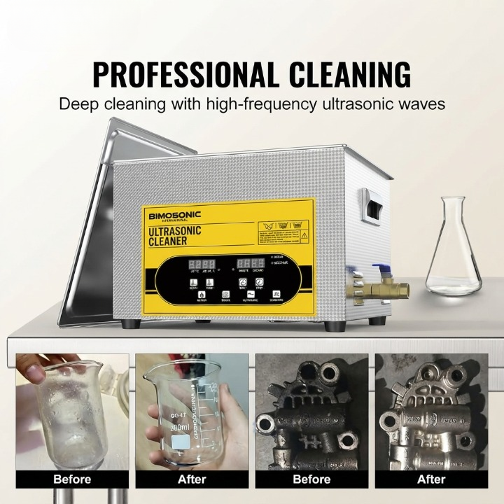 BIMOSONIC 1.3L-6.5L Digital Ultrasonic Parts Cleaner | 40kHz Sonic Washer – product details image 9