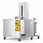 BIMOSONIC Industrial Ultrasonic Cleaning Tank with Filtration and Lifting