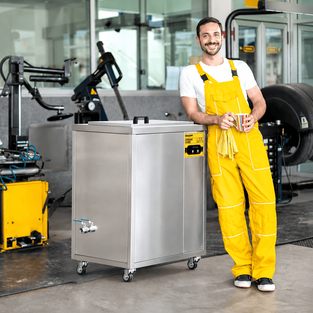BIMOSONIC 108L Industrial Ultrasonic Cleaner for Automotive Parts