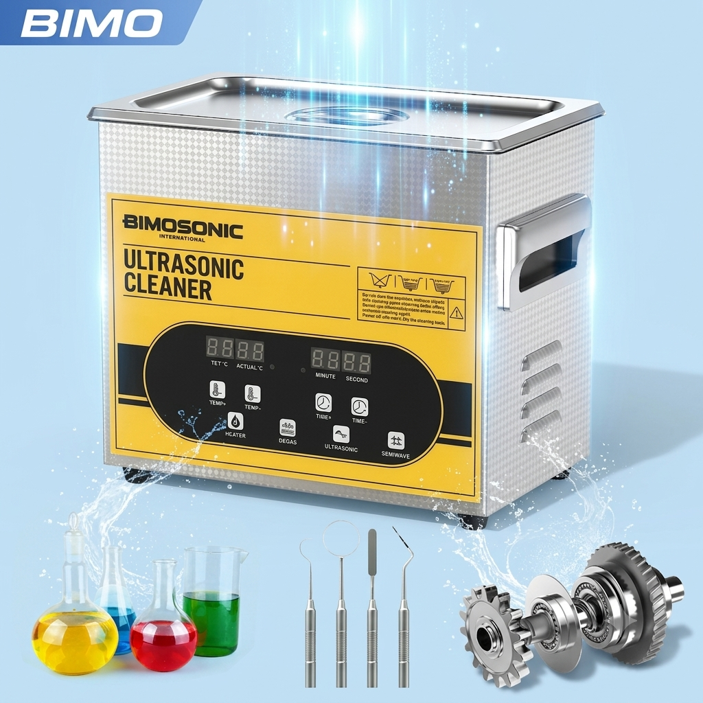 Bimo 3.2L 4.5L 180W Ultrasonic Cleaner with Degassing Semiwave for Jewelry Glasses Lab