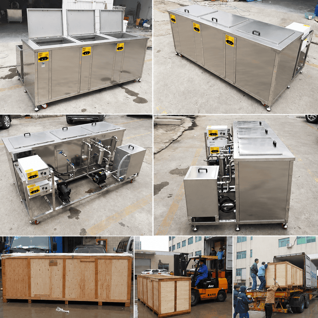BIMOSONIC Three-Tank Ultrasonic Cleaning System with Rinsing and Drying