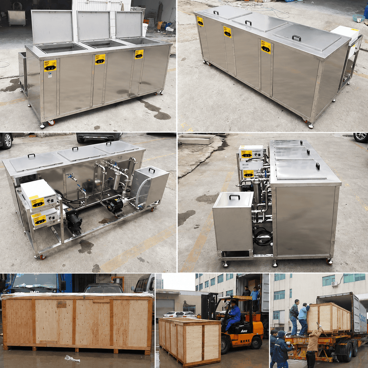 BIMOSONIC Three-Tank 360L Industrial Ultrasonic Cleaning System
