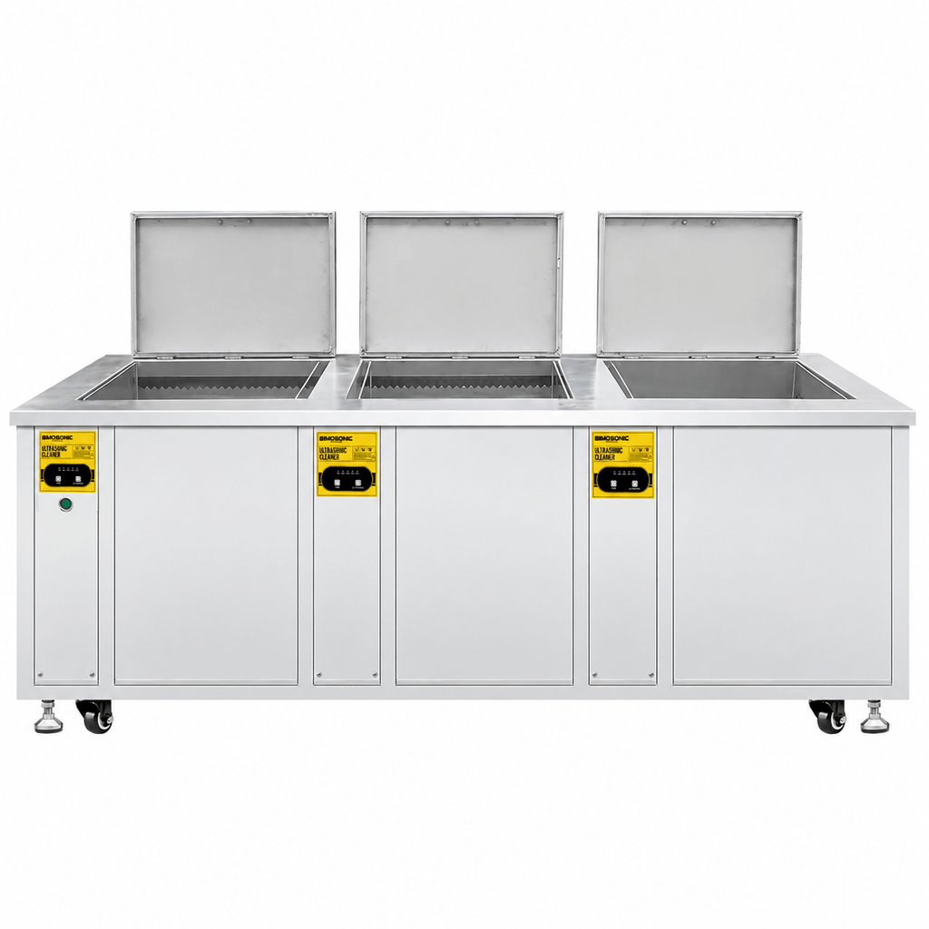 BIMOSONIC Three-Tank Ultrasonic Cleaning System with Rinsing and Drying