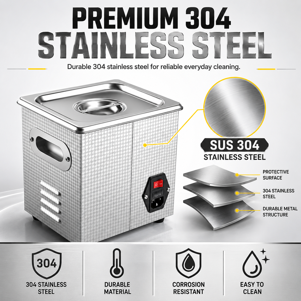 BIMOSONIC 2L Digital Ultrasonic Cleaner | 40kHz Parts & Jewelry Washer with Heater & Degas – product details image 10