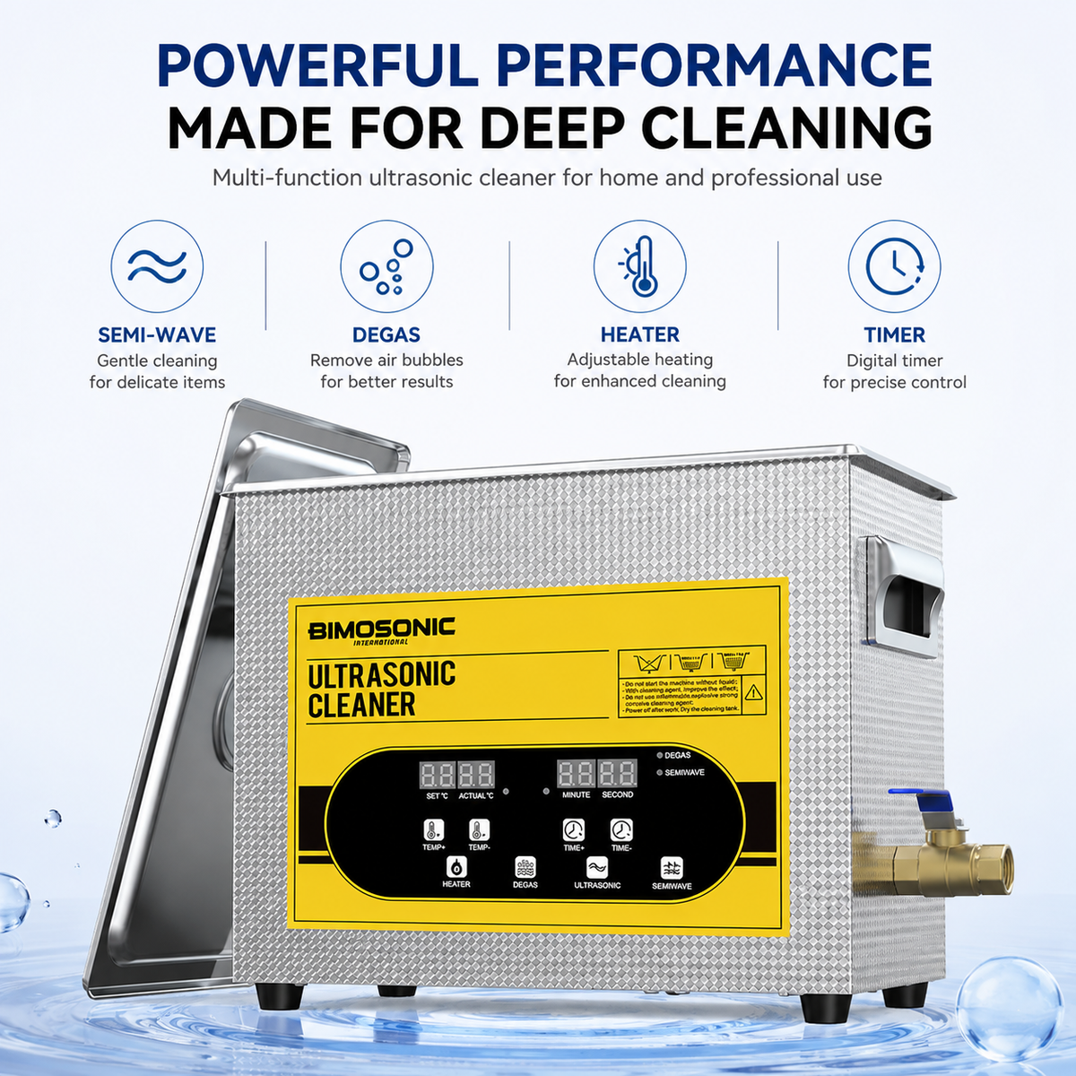 BIMOSONIC 6.5L 40kHz professional ultrasonic cleaner - product image 9