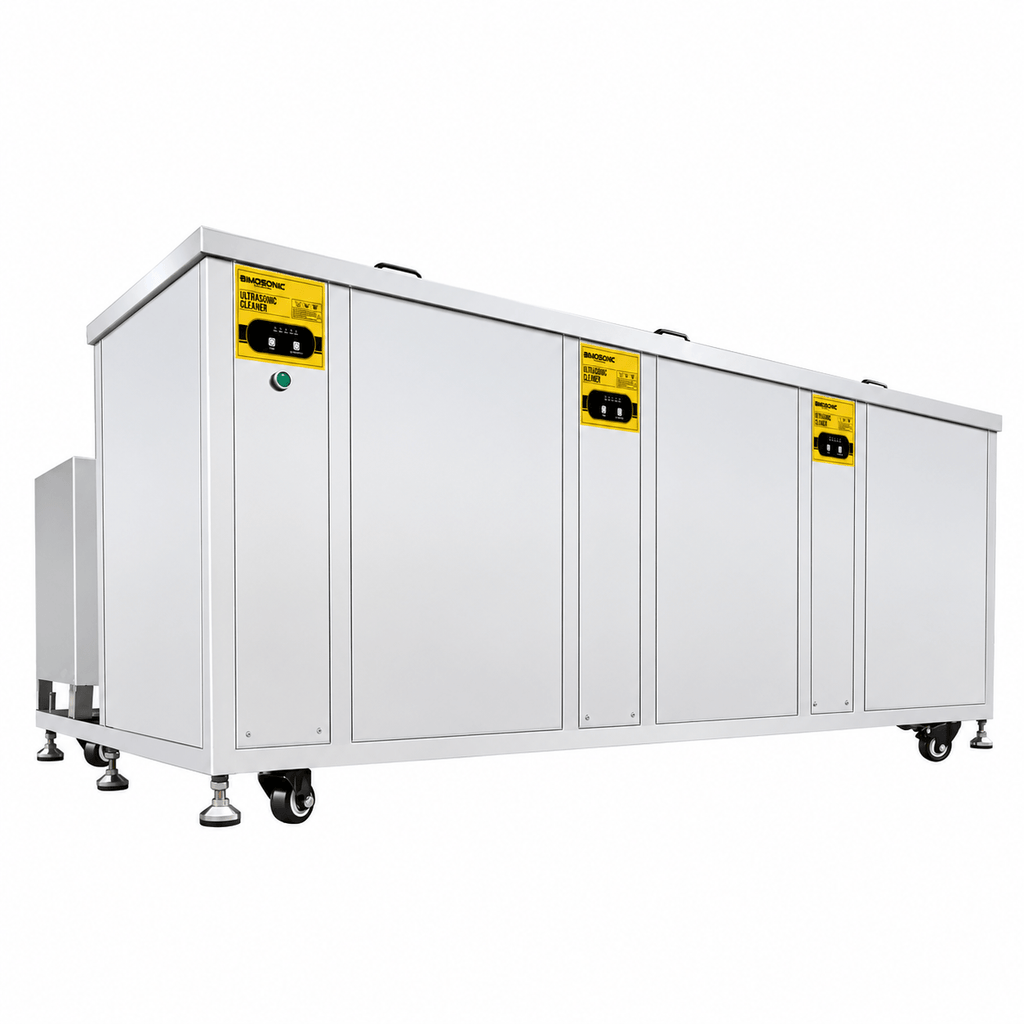 BIMOSONIC Three-Tank Ultrasonic Cleaning System with Rinsing and Drying
