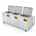 BIMOSONIC Three-Tank Ultrasonic Cleaning System with Rinsing and Drying