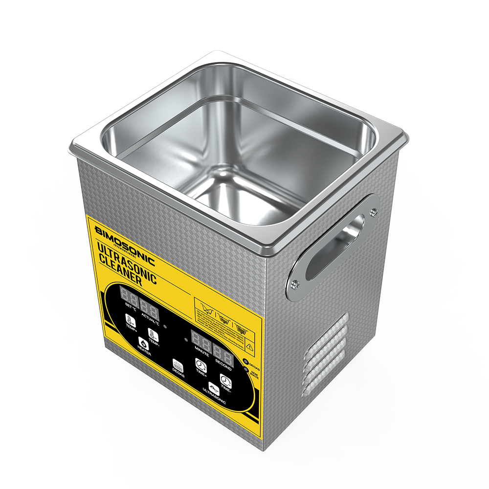 Bimo Ultrasonic Cleaner 2L 60W Jewelry Cleaner 40kHz with Timer Heating and Degassing Functions Digital ultrasonic cleaner for dental appl