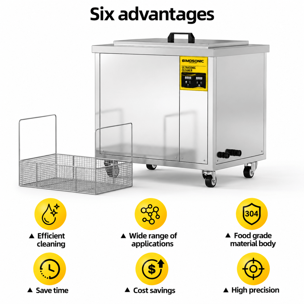 BIMOSONIC Industrial Ultrasonic Cleaner for Engine Blocks and Metal Parts
