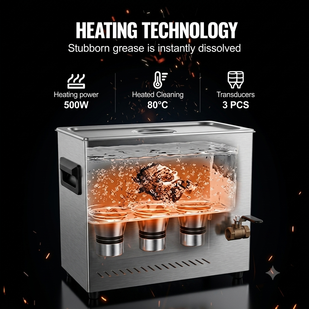 Bimo 3.2L 4.5L 180W Ultrasonic Cleaner with Degassing Semiwave for Jewelry Glasses Lab