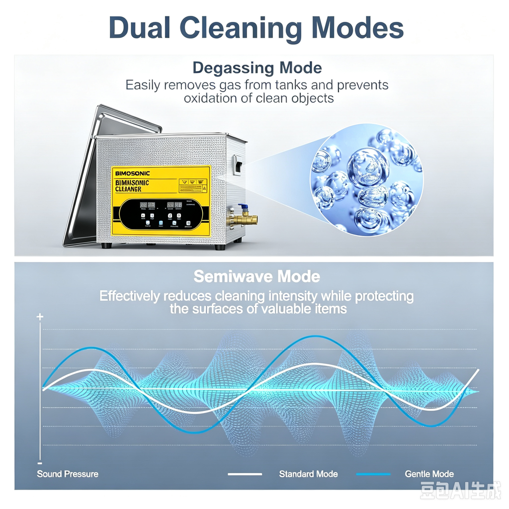 BIMOSONIC 1.3L-6.5L Digital Ultrasonic Parts Cleaner | 40kHz Sonic Washer – product details image 4