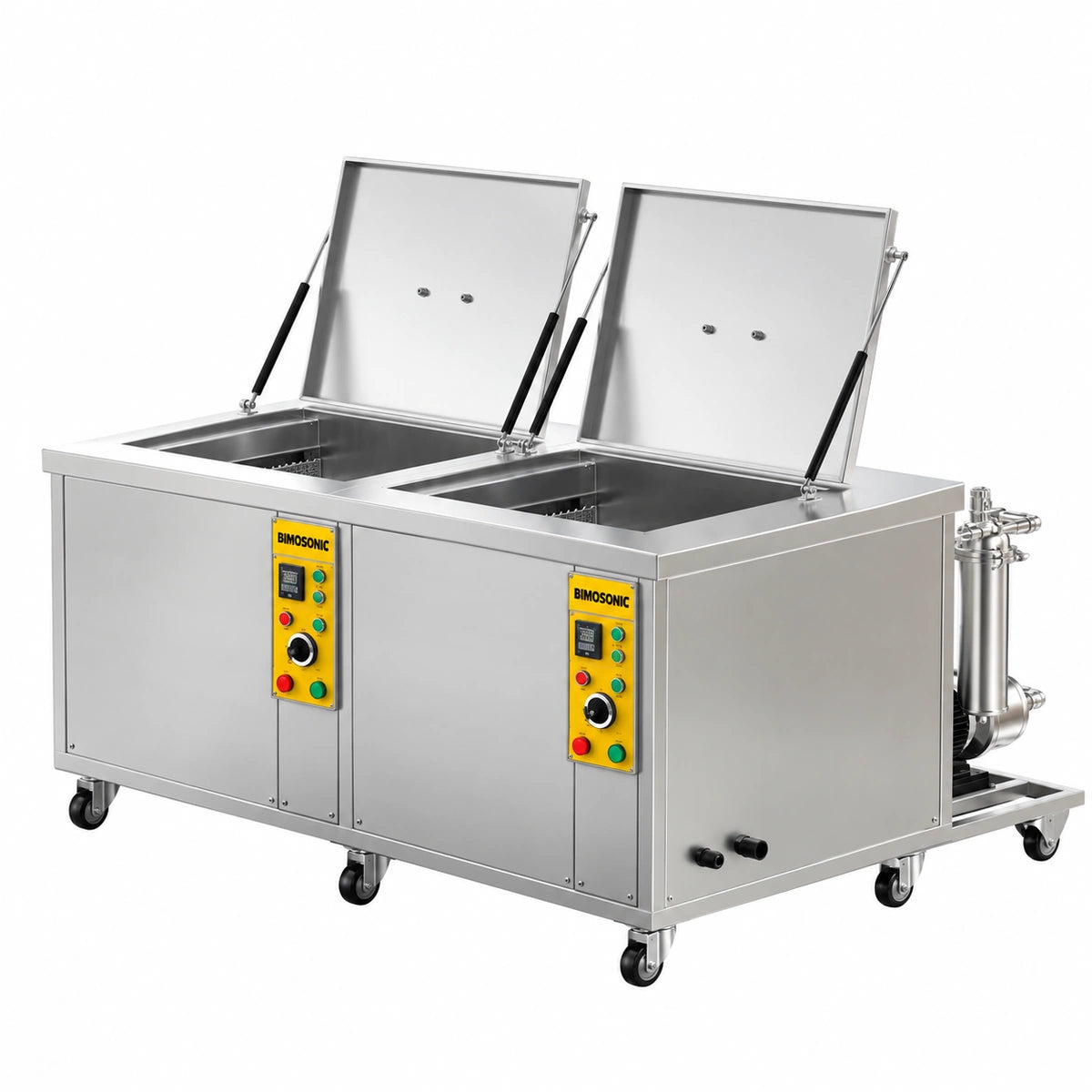 BIMOSONIC 135L 3600W Industrial Ultrasonic Cleaner for Engine Parts