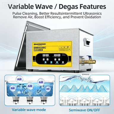 BIMOSONIC 1.3L-6.5L Digital Ultrasonic Parts Cleaner | 40kHz Sonic Washer – product details image 5