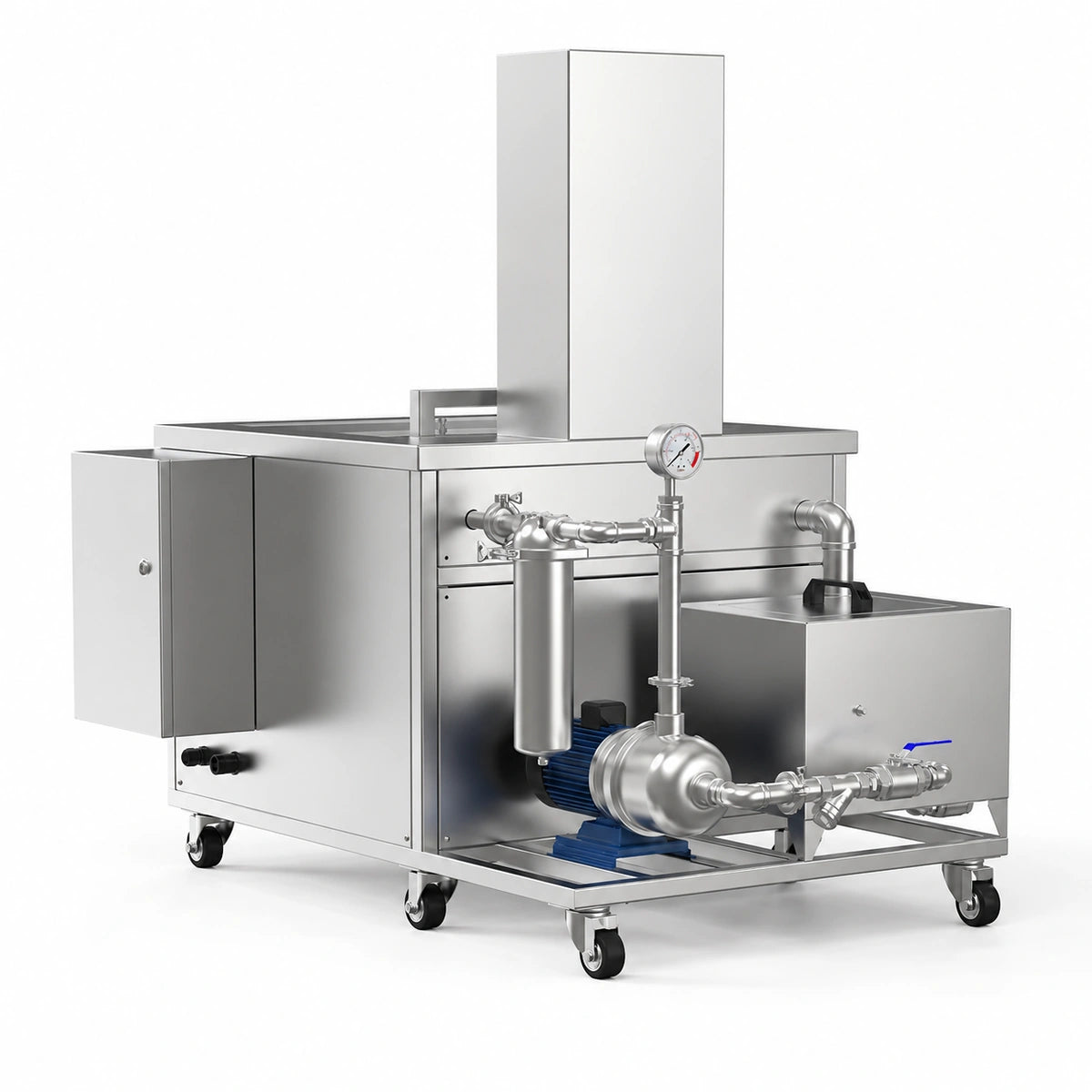 BIMOSONIC Industrial Ultrasonic Cleaning Tank with Filtration and Lifting