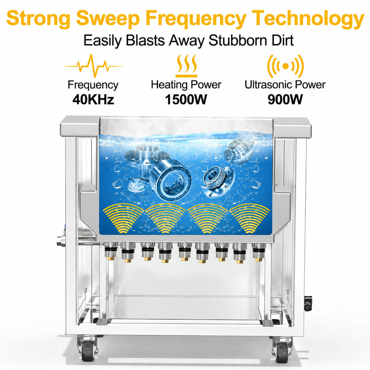 BIMOSONIC Industrial Ultrasonic Cleaner with Agitation and Lifting Options