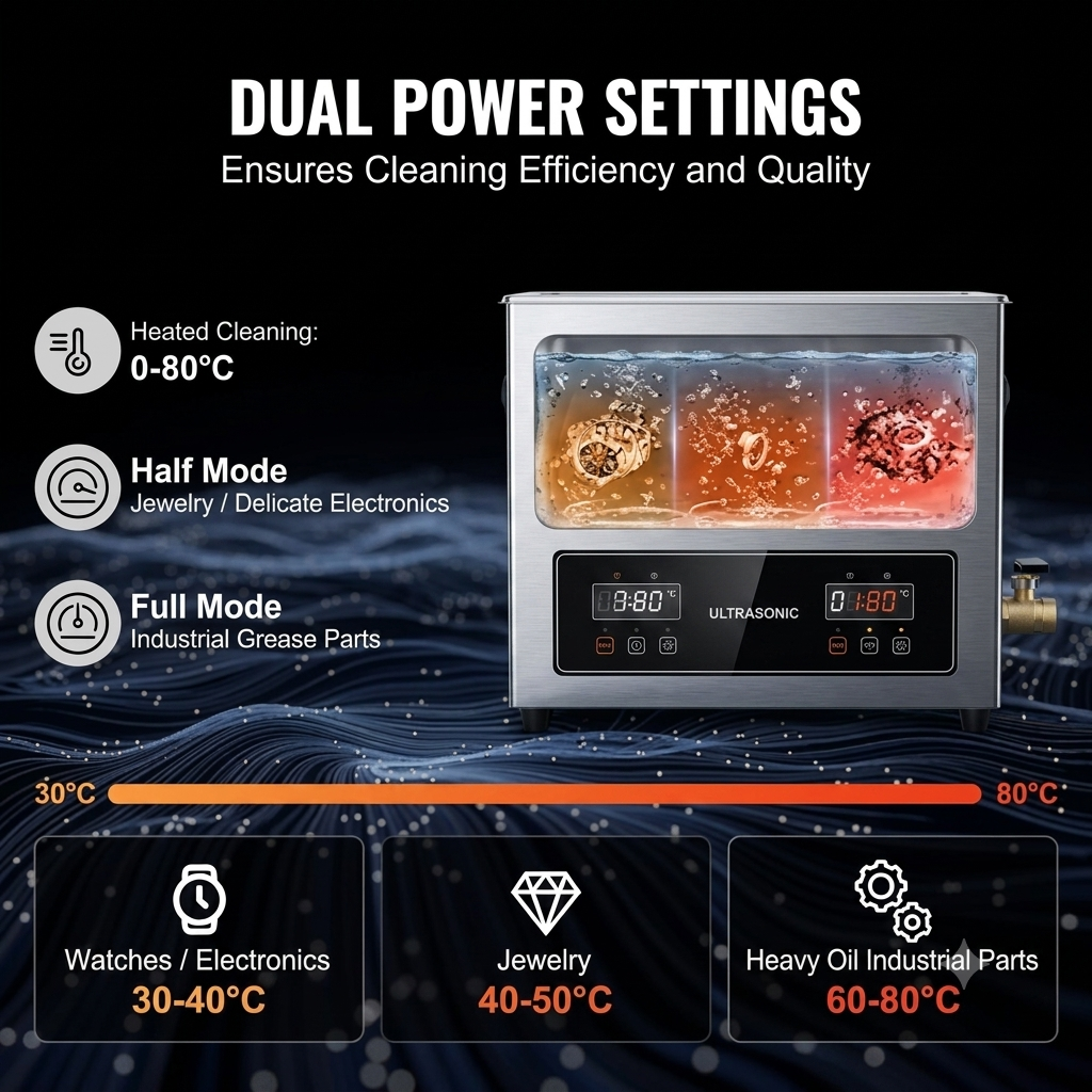 Bimo 3.2L 4.5L 180W Ultrasonic Cleaner with Degassing Semiwave for Jewelry Glasses Lab