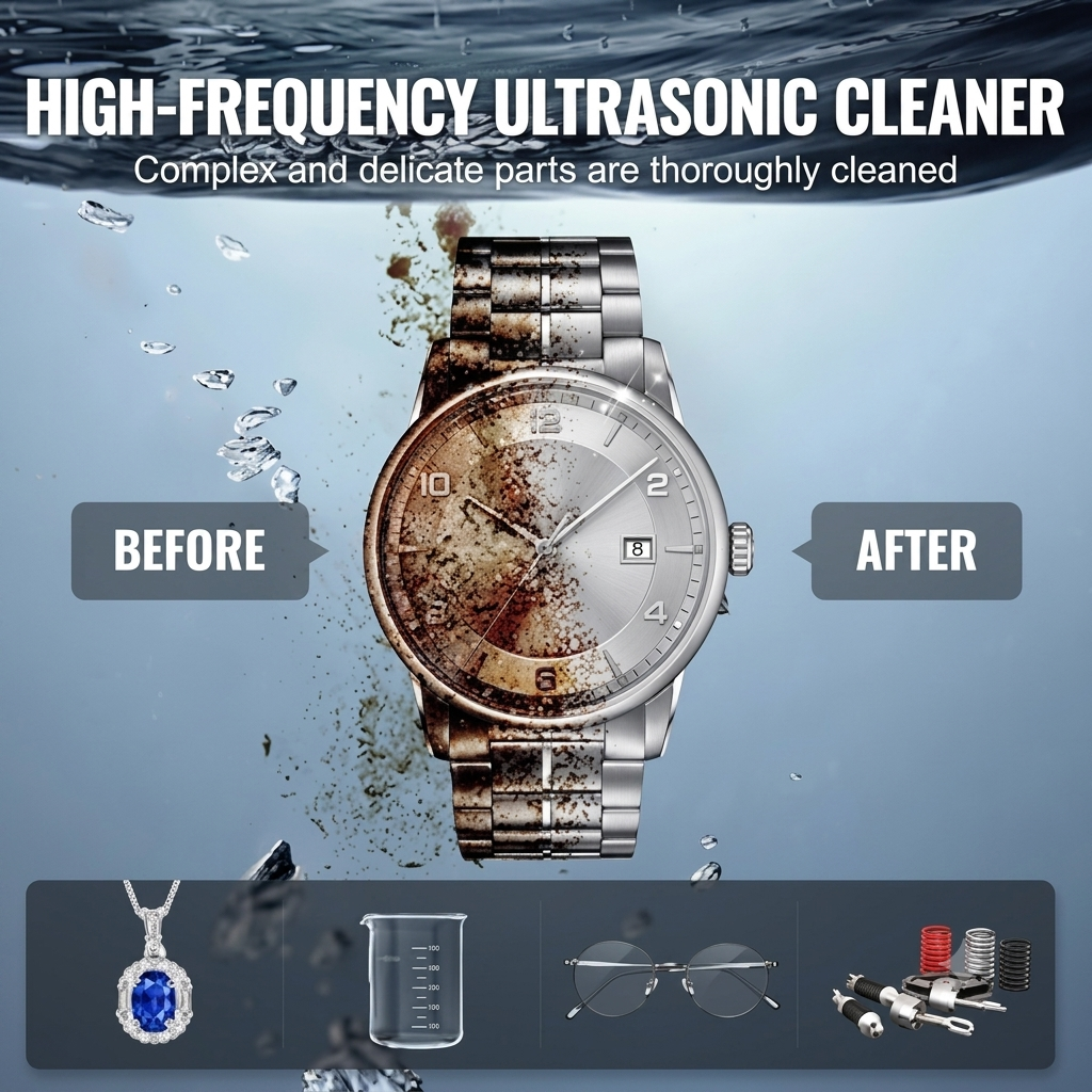 Bimo 3.2L 4.5L 180W Ultrasonic Cleaner with Degassing Semiwave for Jewelry Glasses Lab