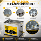 BIMOSONIC Variable Wave Ultrasonic Cleaner (10L/15L) | Precision Parts Washer with Degas – product details image 10