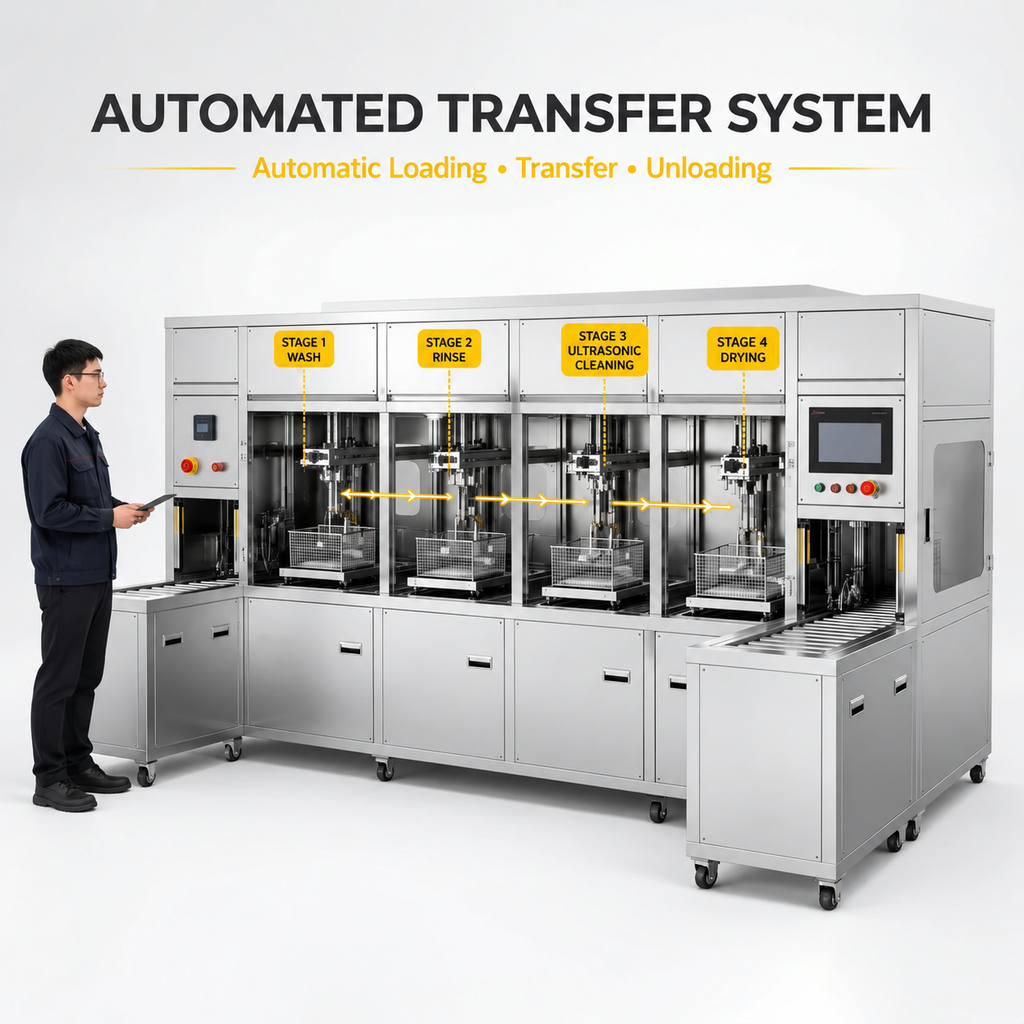 BIMOSONIC PLC Automatic Ultrasonic Cleaning System for Industrial Parts