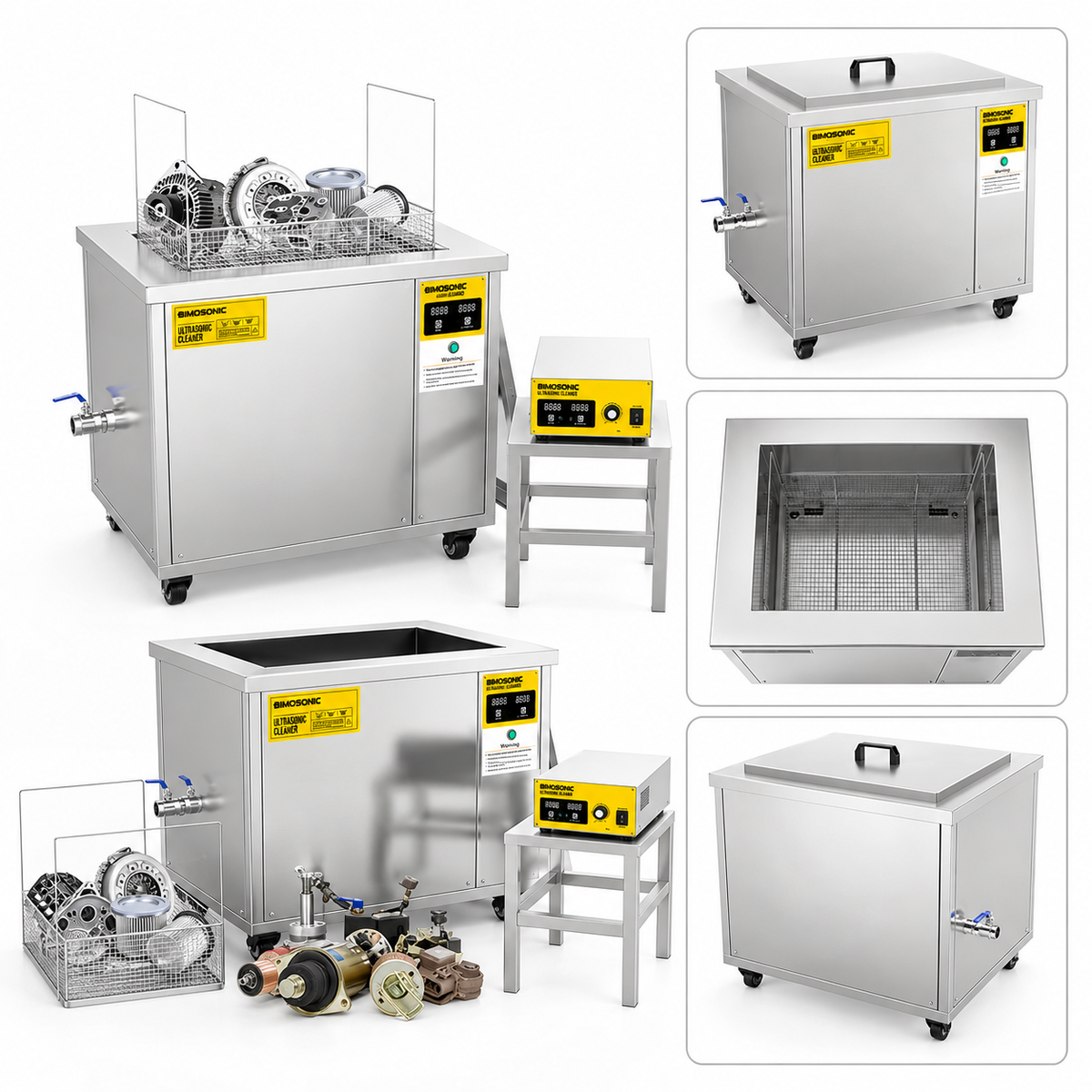 BIMOSONIC Industrial Ultrasonic Cleaner Series for Engine Parts