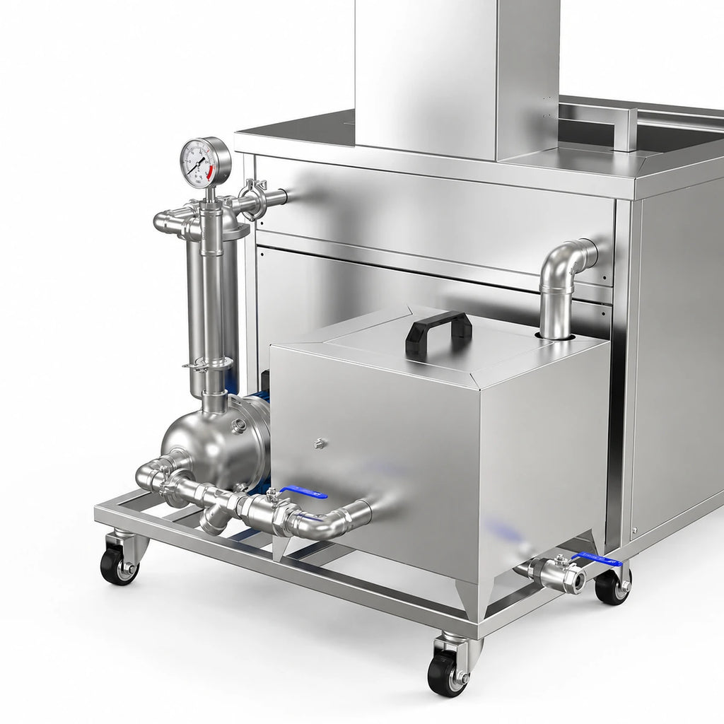 BIMOSONIC Industrial Ultrasonic Cleaning Tank with Filtration and Lifting