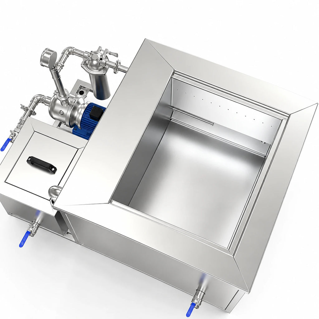 BIMOSONIC Industrial Ultrasonic Cleaning Tank with Filtration and Lifting