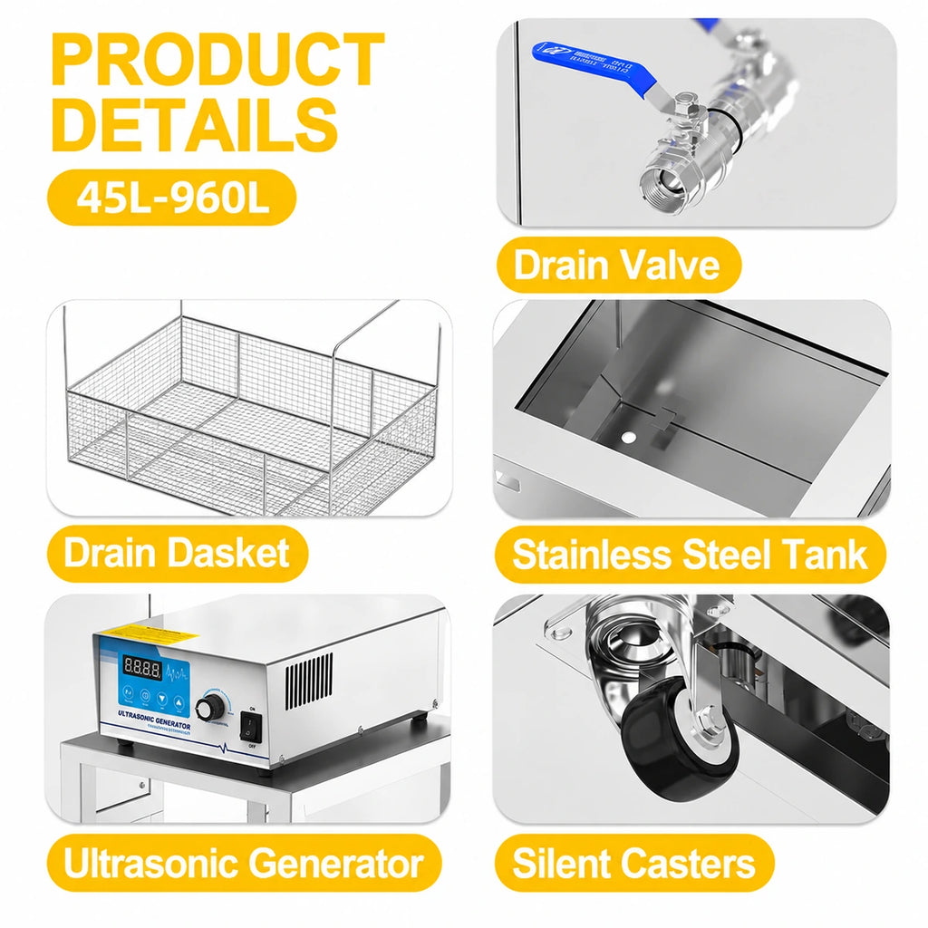 BIMOSONIC 61L Industrial Ultrasonic Cleaner for Printheads and Parts