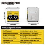 BIMOSONIC 1.3L-6.5L Digital Ultrasonic Parts Cleaner | 40kHz Sonic Washer – product details image 12