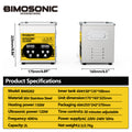 BIMOSONIC 2L Digital Ultrasonic Cleaner | 40kHz Parts & Jewelry Washer with Heater & Degas – product details image 13