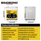 BIMOSONIC 1.3L-6.5L Digital Ultrasonic Parts Cleaner | 40kHz Sonic Washer – product details image 19