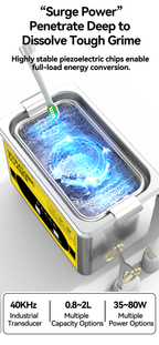 2L 40kHz Ultrasonic Jewelry Cleaning Machine with Digital Timer Degassing for Dentures Parts