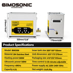BIMOSONIC 1.3L-6.5L Digital Ultrasonic Parts Cleaner | 40kHz Sonic Washer – product details image 21
