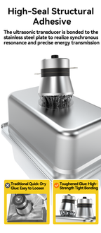 2L 40kHz Ultrasonic Jewelry Cleaning Machine with Digital Timer Degassing for Dentures Parts