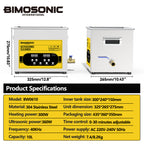 BIMOSONIC Variable Wave Ultrasonic Cleaner (10L/15L) | Precision Parts Washer with Degas – product details image 11