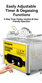 2L 40kHz Ultrasonic Jewelry Cleaning Machine with Digital Timer Degassing for Dentures Parts