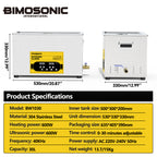 BIMOSONIC 1.3L-6.5L Digital Ultrasonic Parts Cleaner | 40kHz Sonic Washer – product details image 17