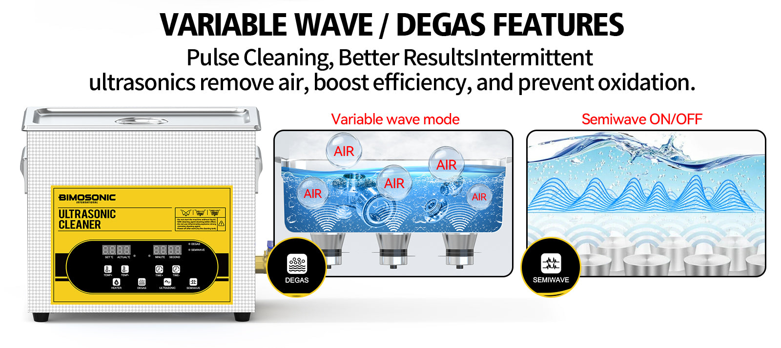 Bimo Ultrasonic Cleaner Machine 30L | Heating & Degassing | Adjustable Time & Temperature