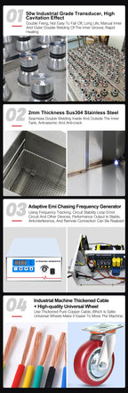 BIMOSONIC 192L Industrial Ultrasonic Cleaner with Filtration System