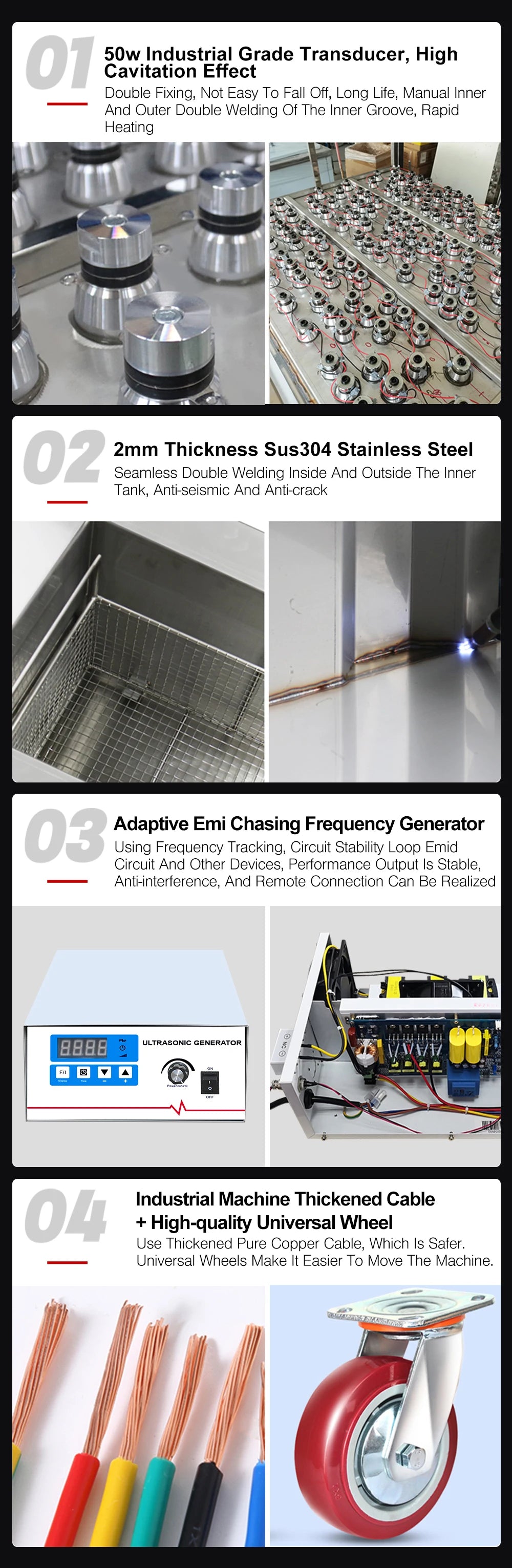 BIMOSONIC 45L Industrial Ultrasonic Cleaner for Engine Components