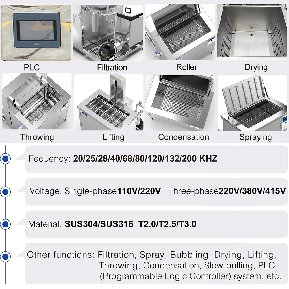 BIMOSONIC 45L Industrial Ultrasonic Cleaner for Engine Components