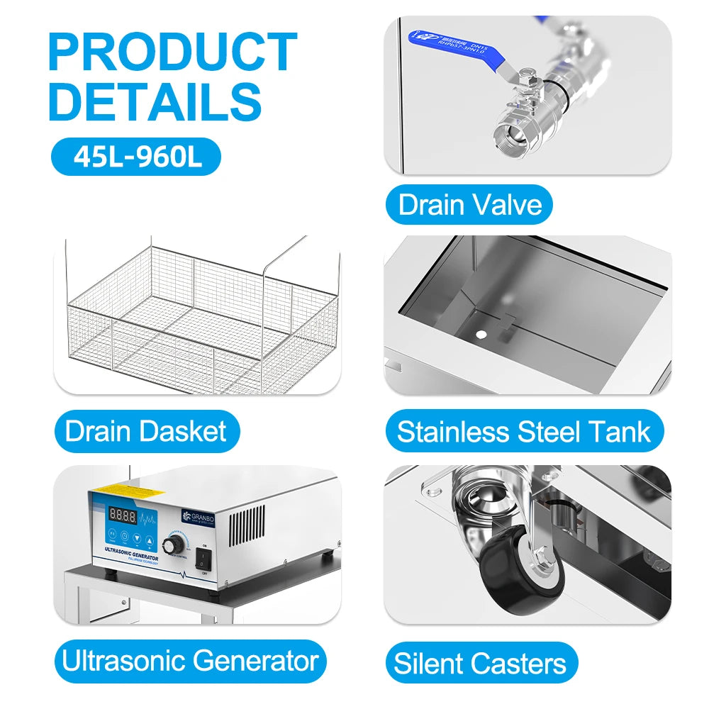 BIMOSONIC 61L Industrial Ultrasonic Cleaner for Printheads and Parts