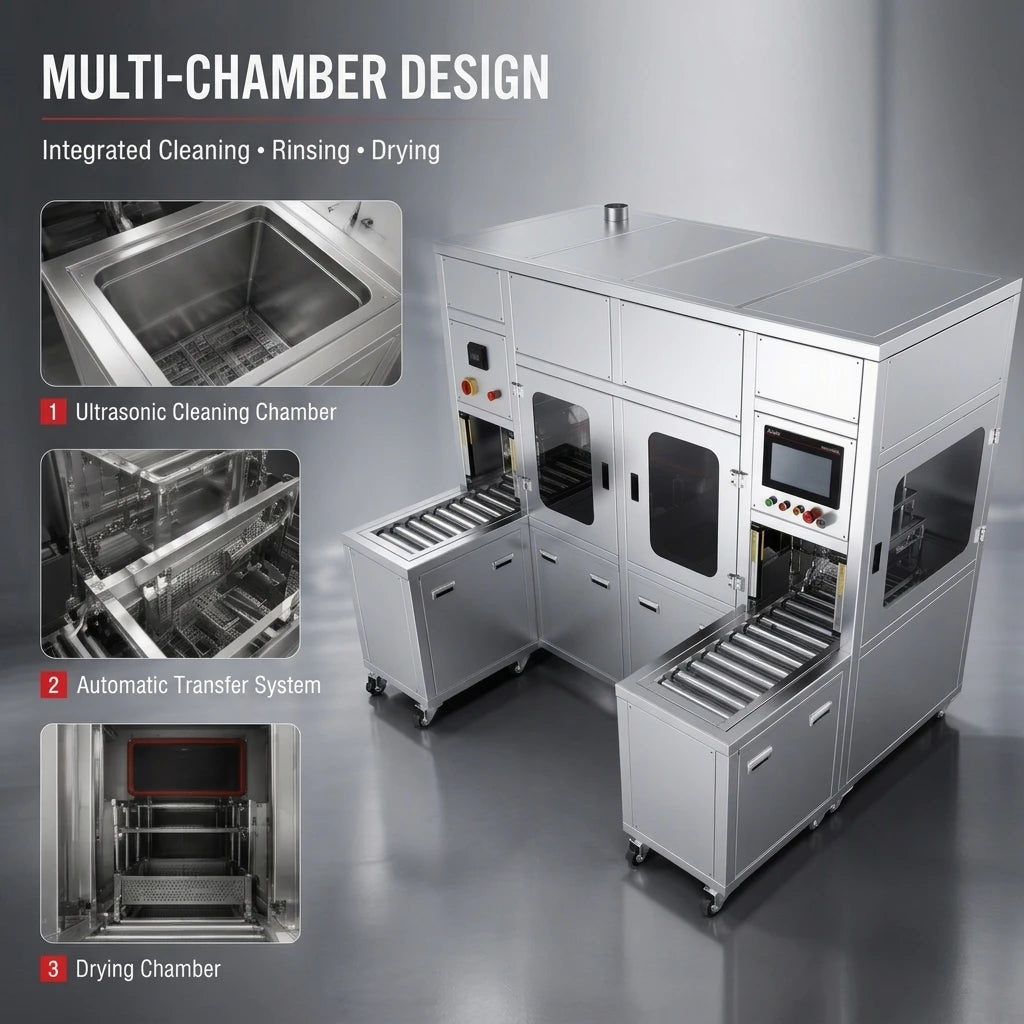 BIMOSONIC PLC Automatic Ultrasonic Cleaning System for Industrial Parts