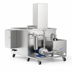 BIMOSONIC Industrial Ultrasonic Cleaning Tank with Filtration and Lifting