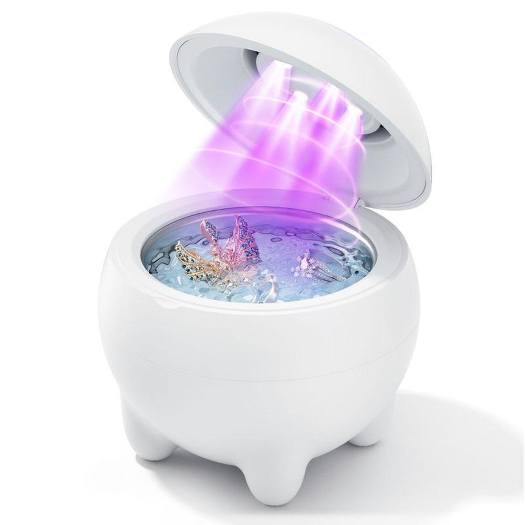 48kHz Ultrasonic Retainer Cleaner 24W for Night Guards Mouth Guards Dentures Dental 4 Modes