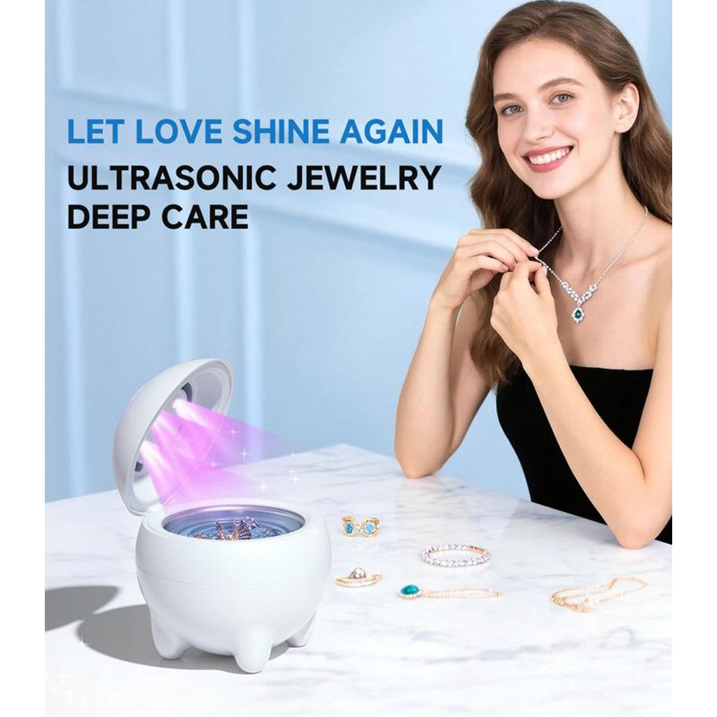 48kHz Ultrasonic Retainer Cleaner 24W for Night Guards Mouth Guards Dentures Dental 4 Modes