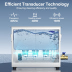 Bimo 40kHz Smart Ultrasonic Cleaning Machine 360 Deep Wash for Glasses Jewelry Multi-Function