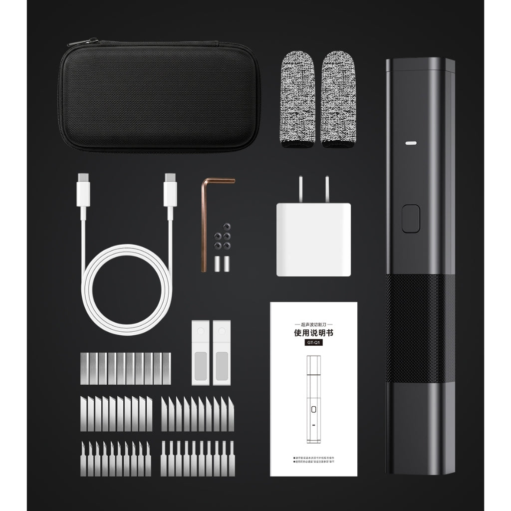 Ultrasonic Cutter Multifunctional Hand-held Craft Cutting Tool Cuts 3D Printed Models, PVC, Leather 35W 40kHz Precision Cutting Dual Functio