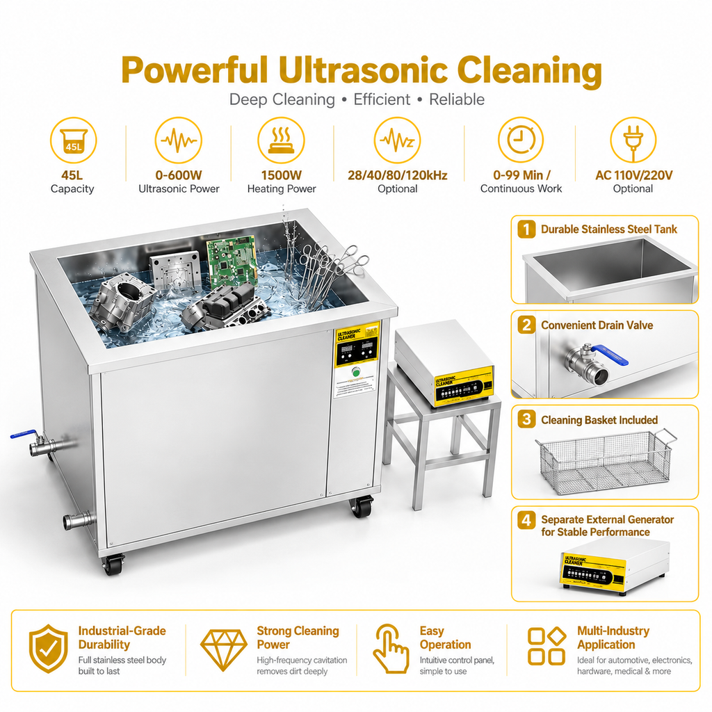 BIMOSONIC Industrial Ultrasonic Cleaner Series for Engine Parts